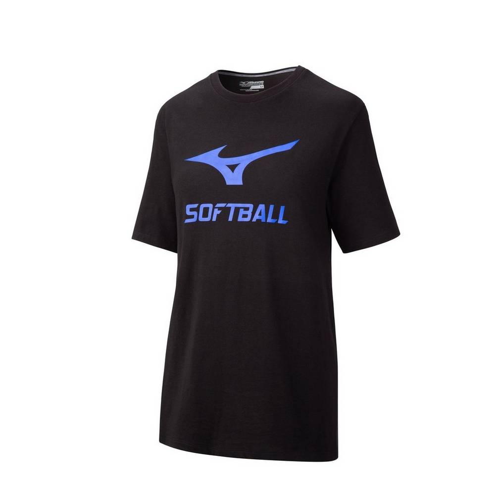 Camisetas Mizuno Softball Graphic Para Mujer Negros 6278143-IY
